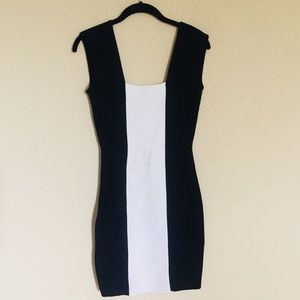 BCBGMaxazria color block bandage dress